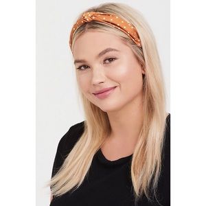 🆕 Torrid Mustard Polka Dot Top Knot Headband NWT